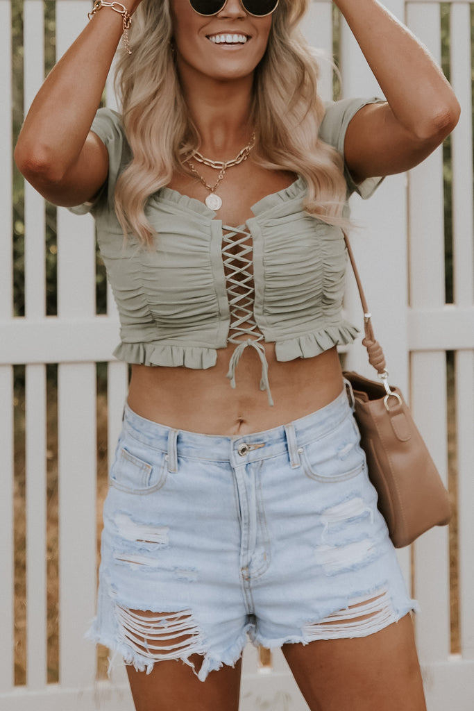Sorrento Lace Up Top