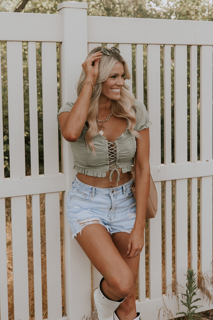Sorrento Lace Up Top